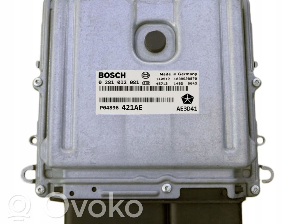 Engine control unit/module   P04896421AE,0281012081,421AE