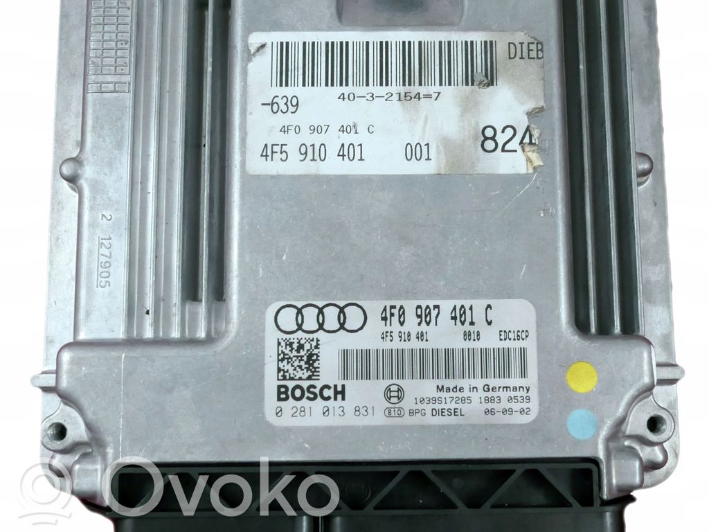 Engine control unit/module   4F0907401C,0281013831