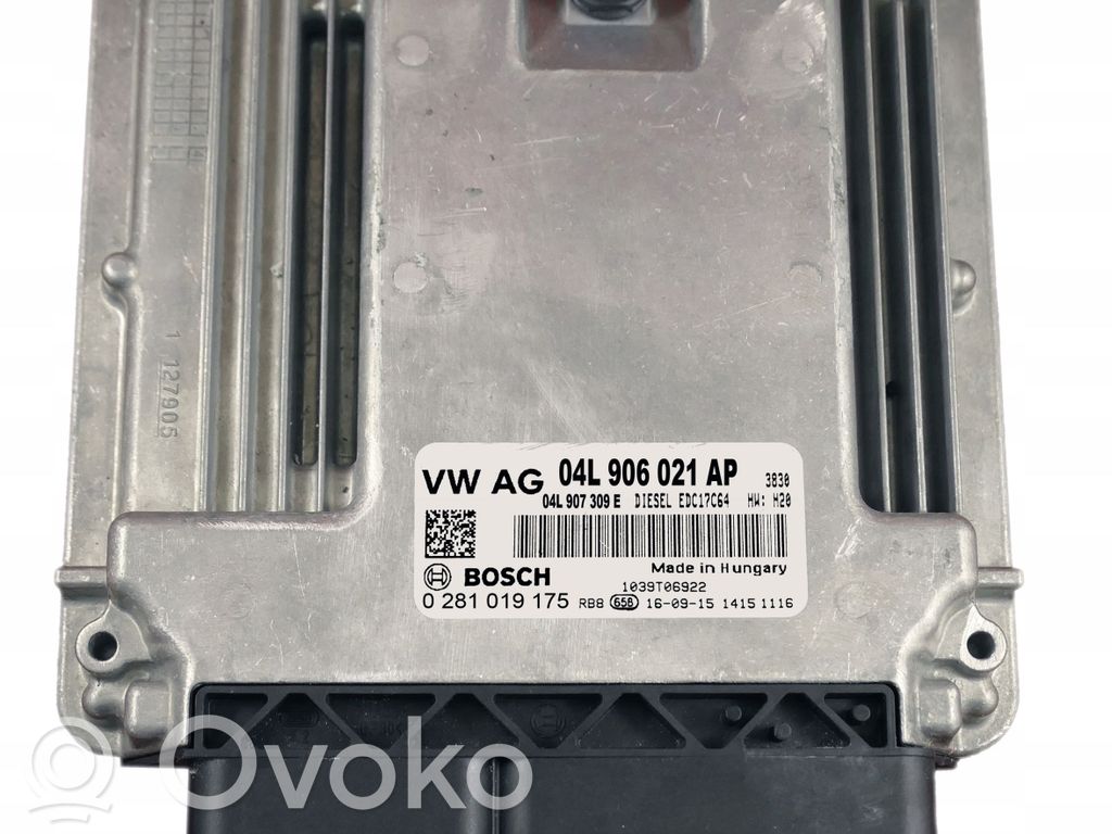 Engine control unit/module   04L906021AP,0281019175