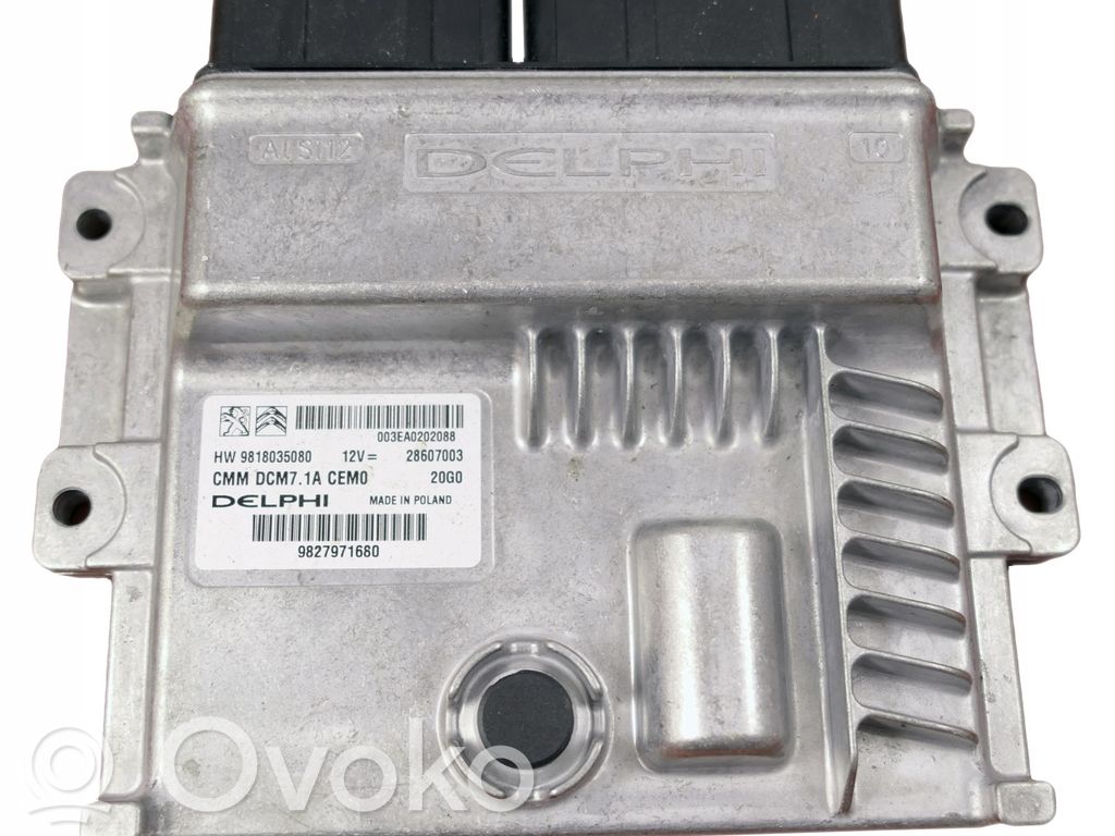 Sterownik / Moduł ECU   9827971680,28607003,9818035080,HW9818035080
