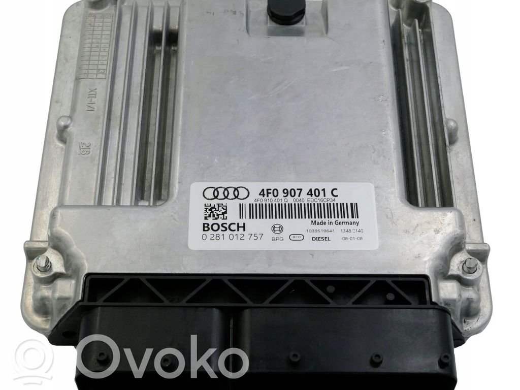 Engine control unit/module   4F0907401C,0281012757