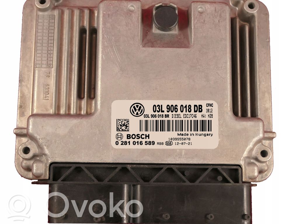 Engine control unit/module   03L906018DB,0281016589