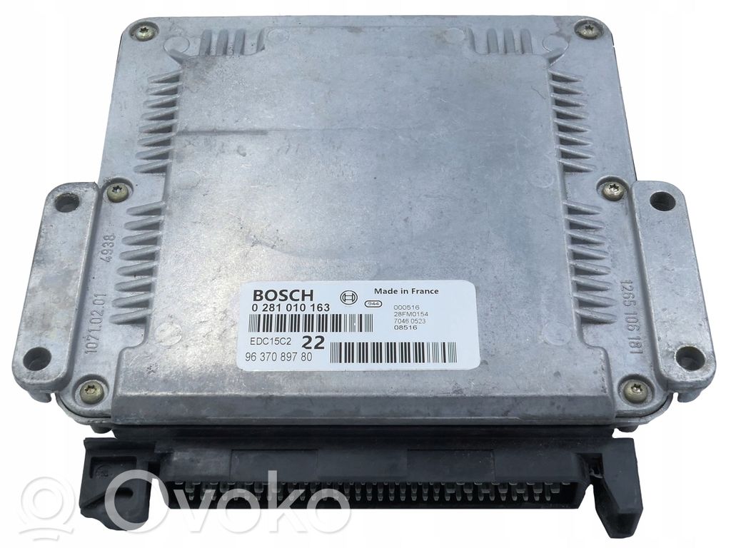 Engine control unit/module   9637089780,0281010163