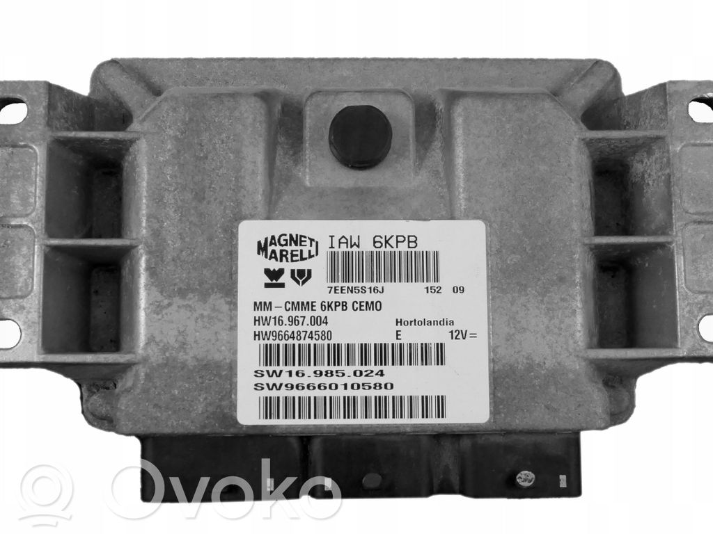 Engine control unit/module   9666010580,IAW6KPB