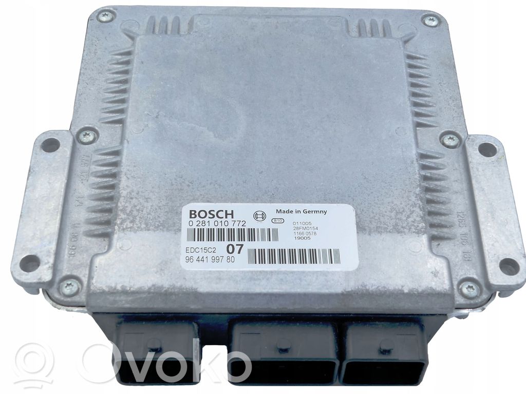 Engine control unit/module   9644199780,0281010772
