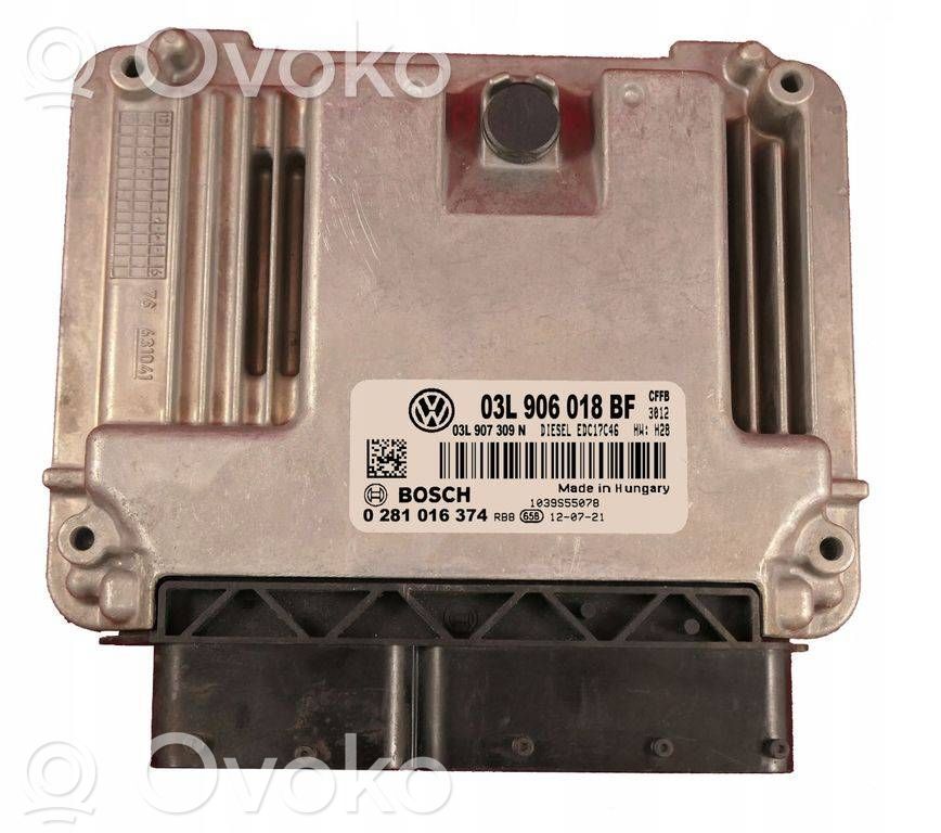 Engine control unit/module   03L906018BF,0281016374,03L907309N