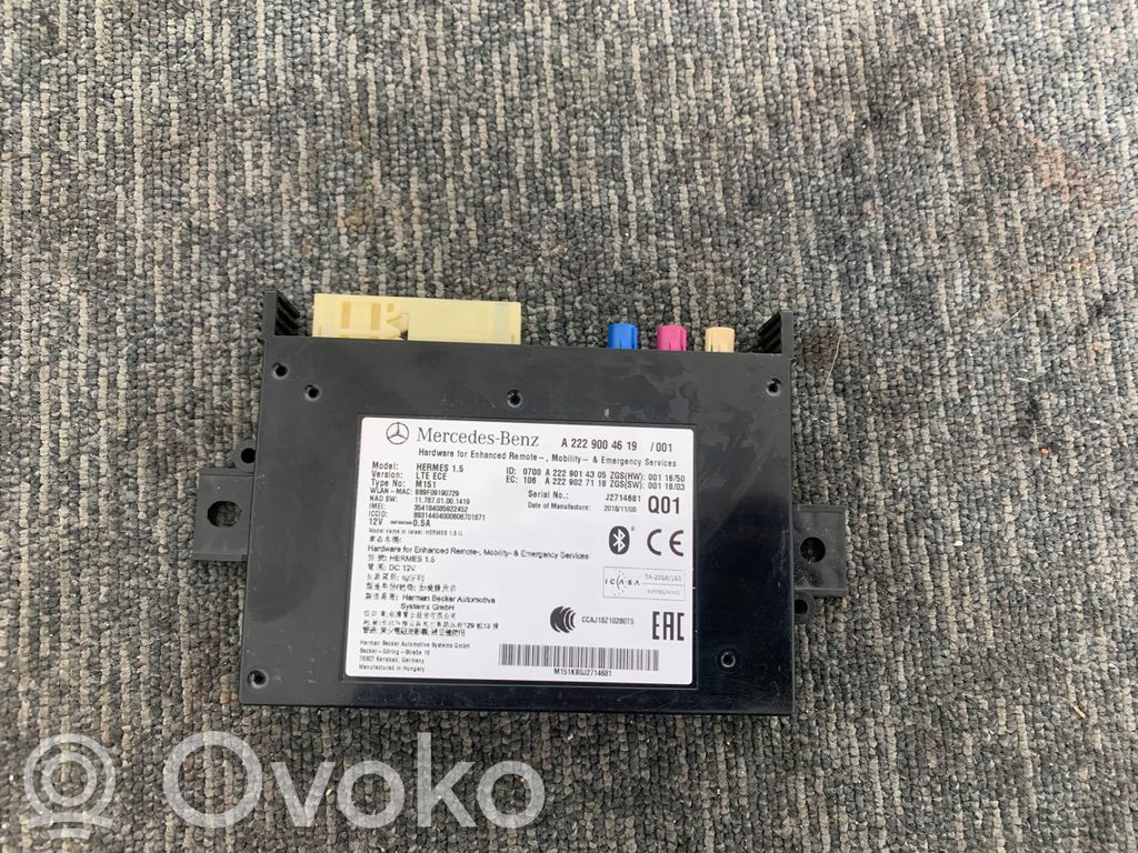 Unidad de control/módulo de bluetooth   A2229004619