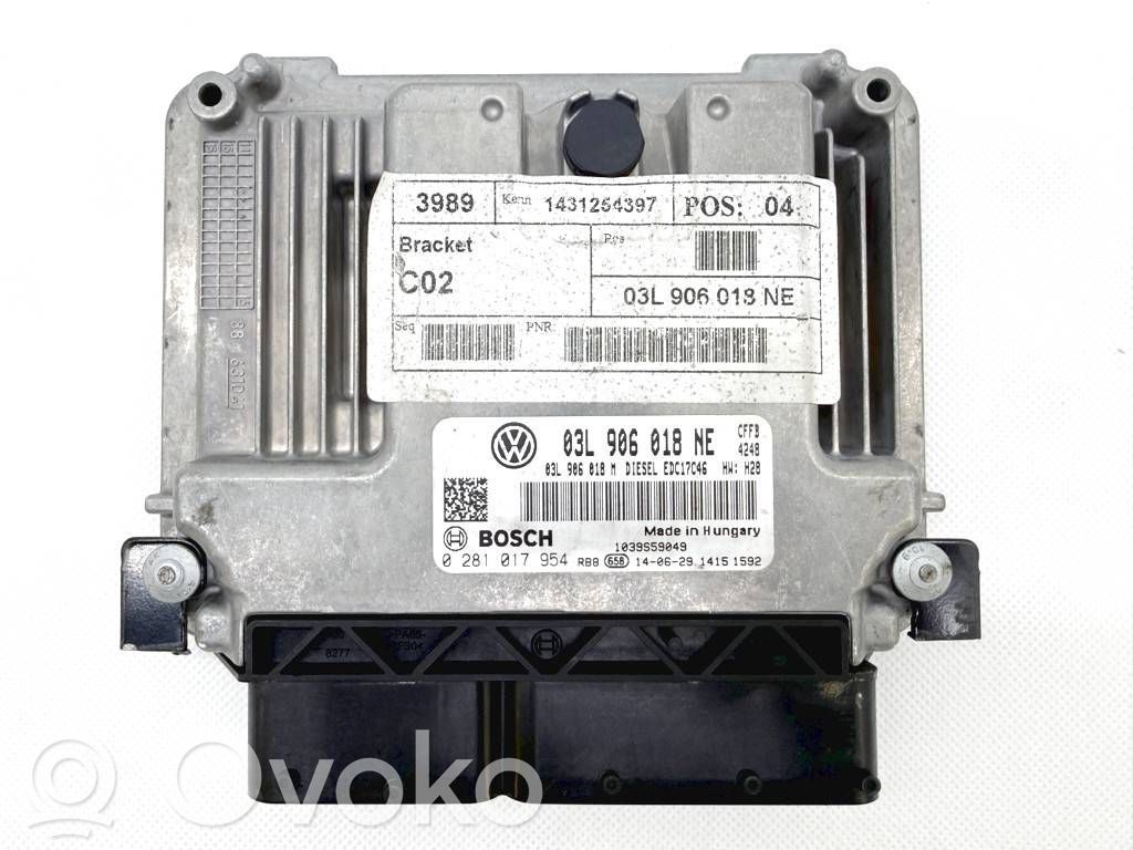 Engine control unit/module   03L906018NE,03L906018M,0281017954