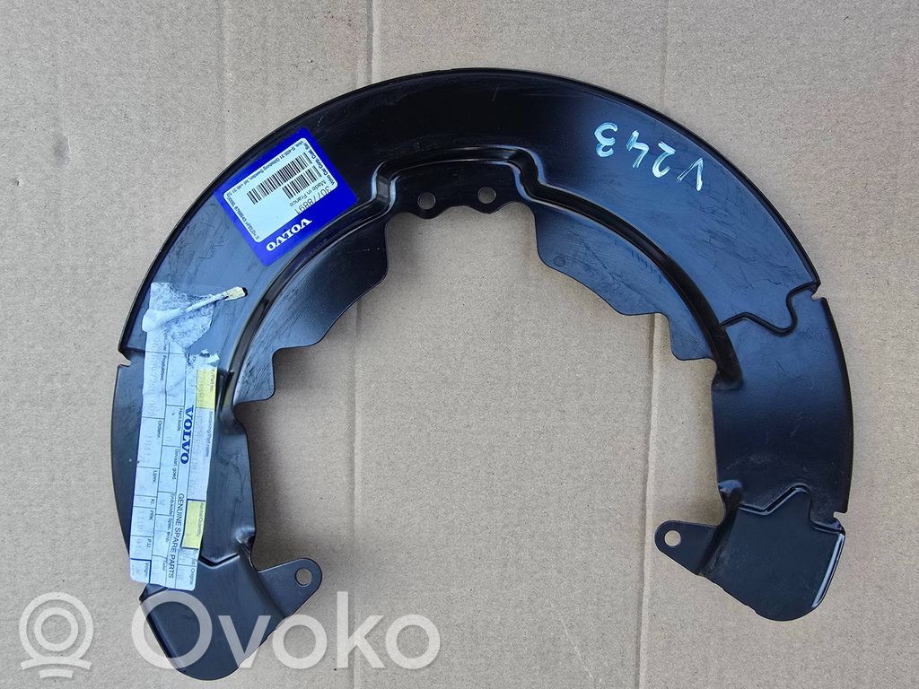 Volvo S40 Osłona przedniej tarczy hamulcowej 