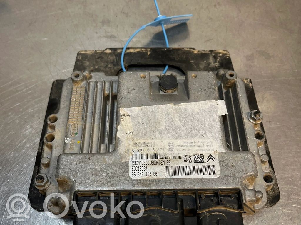Engine control unit/module ECU   DOPEUGEOTCITROEN,9664618080,0281013871