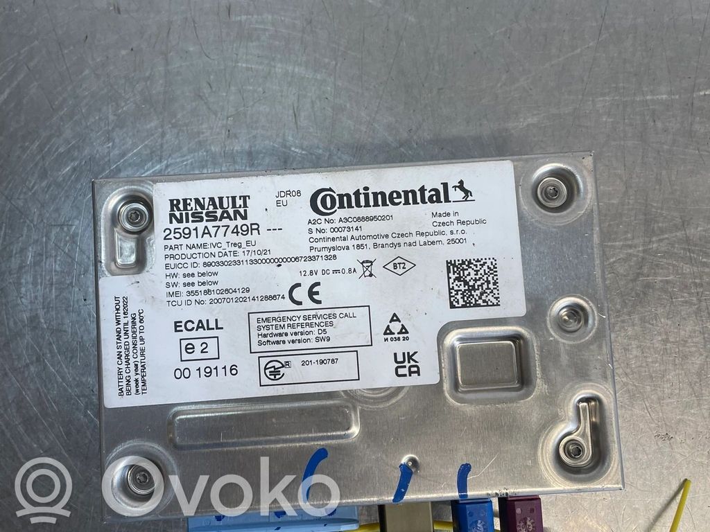 Renault Captur II Trunk lid opening control unit 