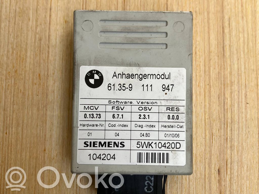BMW 5 E60 E61 Unitate/modul AHM comandă remorcare 