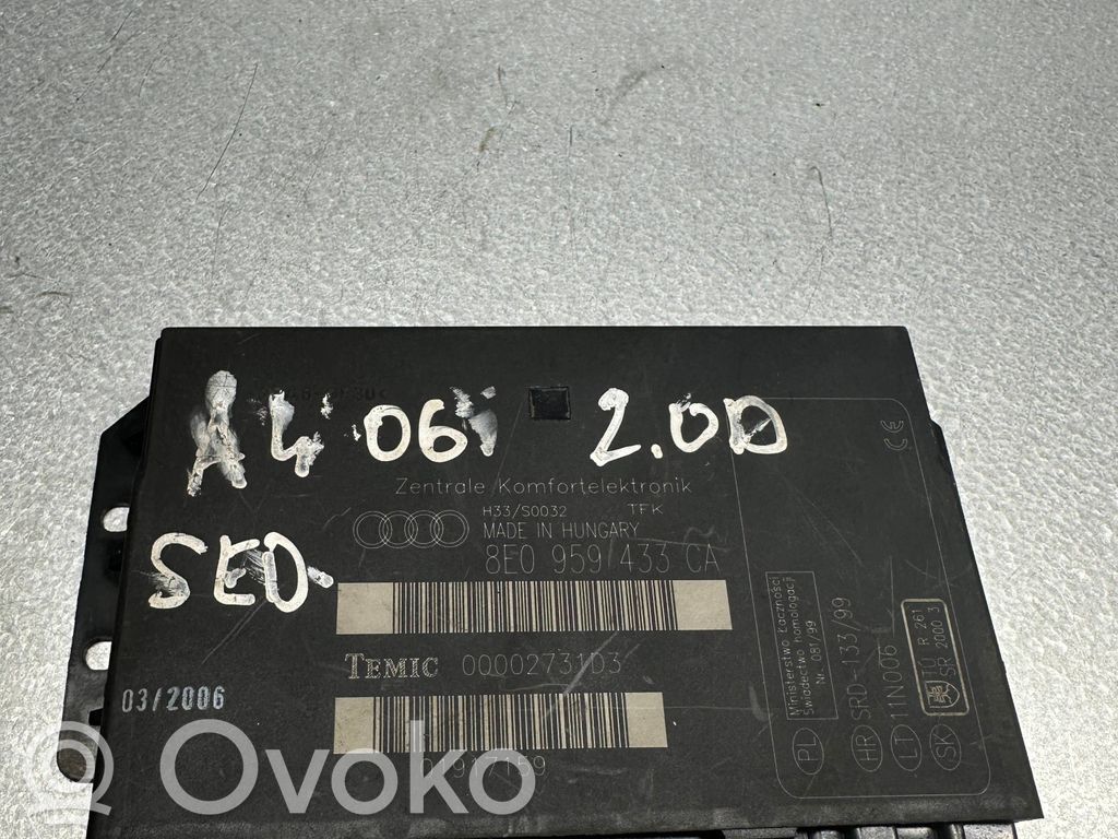 Audi A4 S4 B7 8E 8H Module confort 