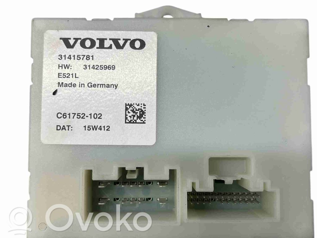 Volvo XC60 Tailgate/trunk control unit/module 