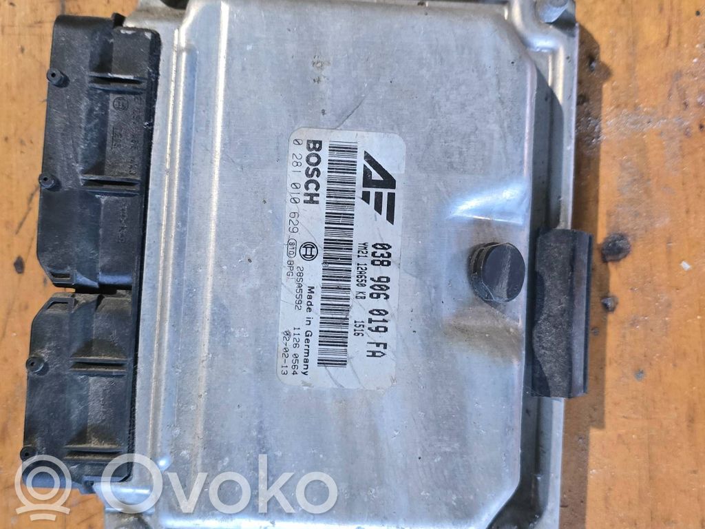 Engine control unit/module   038906019FA,28SA5592,0281010629,YM2112A650KB