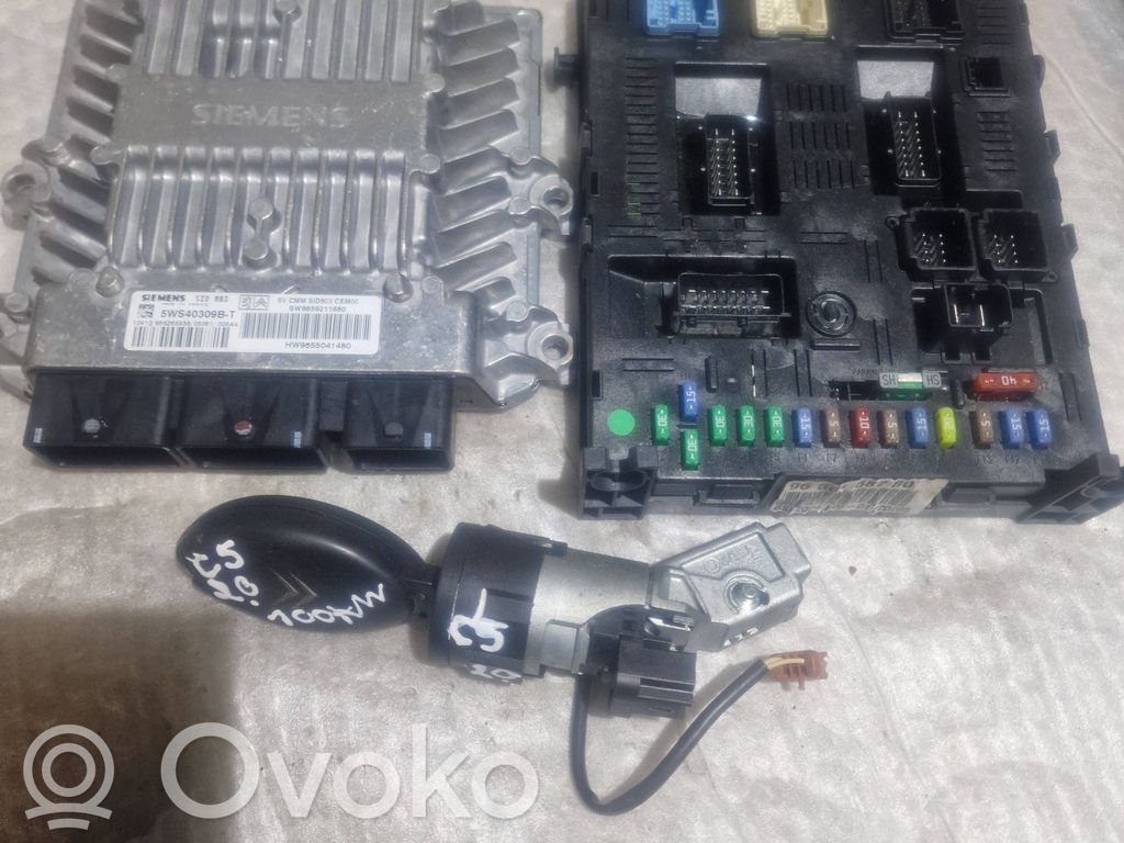 Engine ECU kit and lock set   9655041480,9659211680,5WS40309BT,9658158780