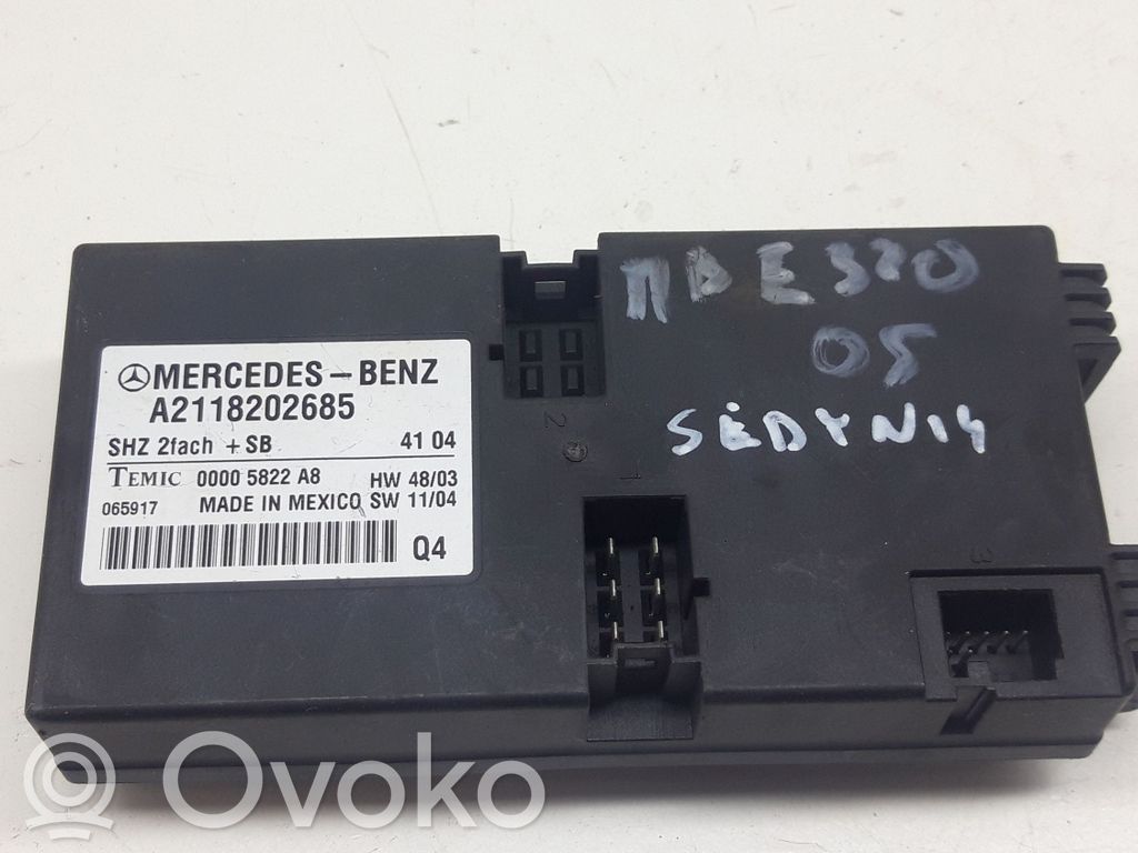 Mercedes-Benz E W211 Module de commande de siège 