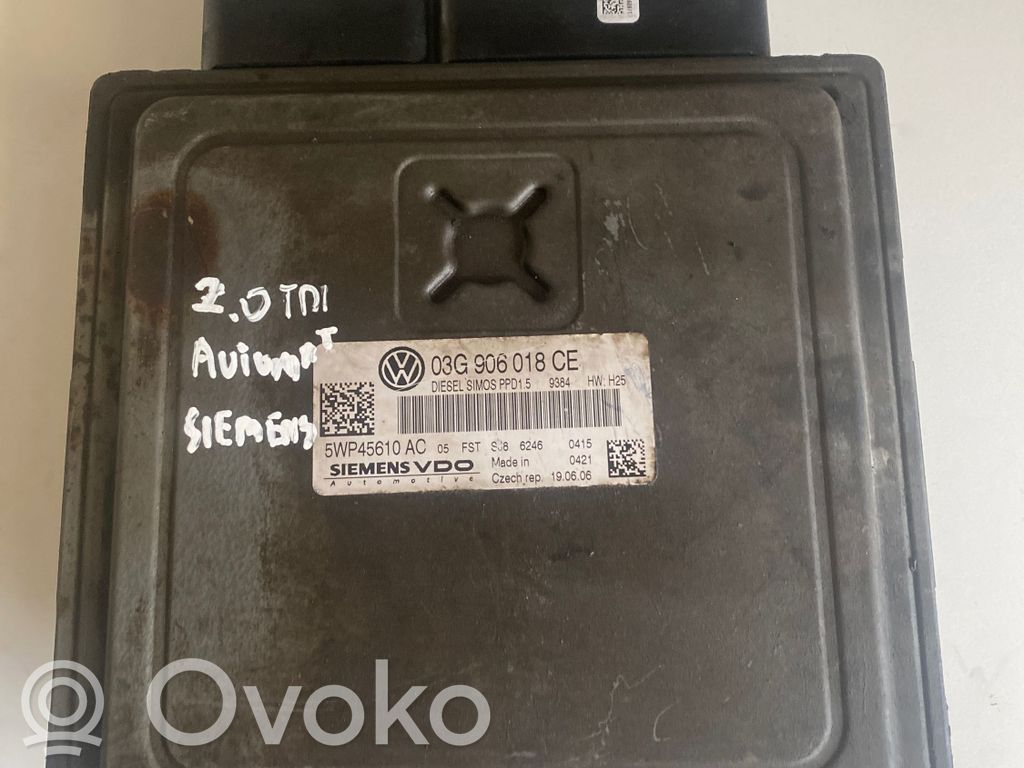 Engine control unit/module   03G906018CE,5WP45610AC