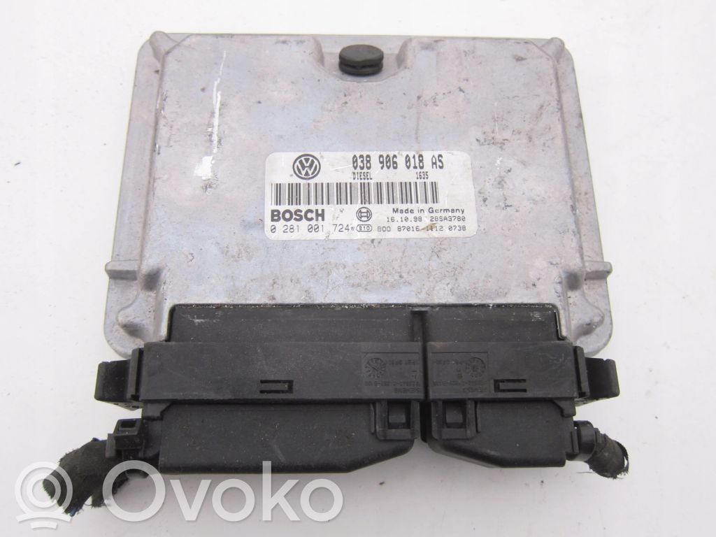 Engine control unit/module   0281001724,038906018AS