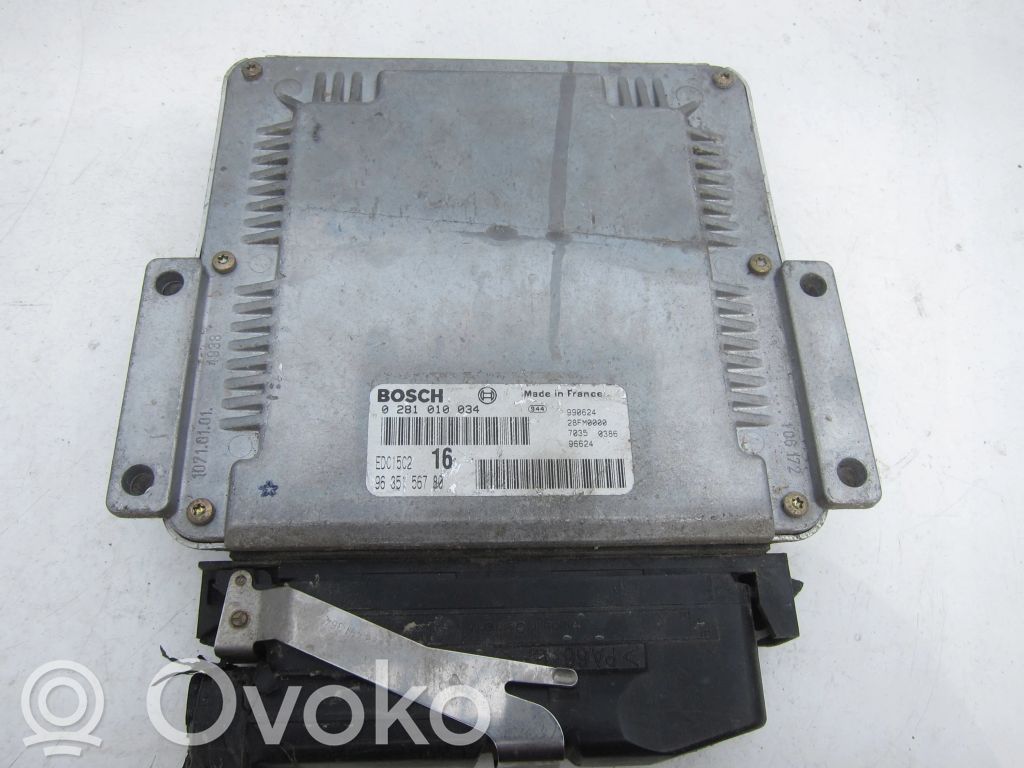 Engine control unit/module   9635156780,0281010034