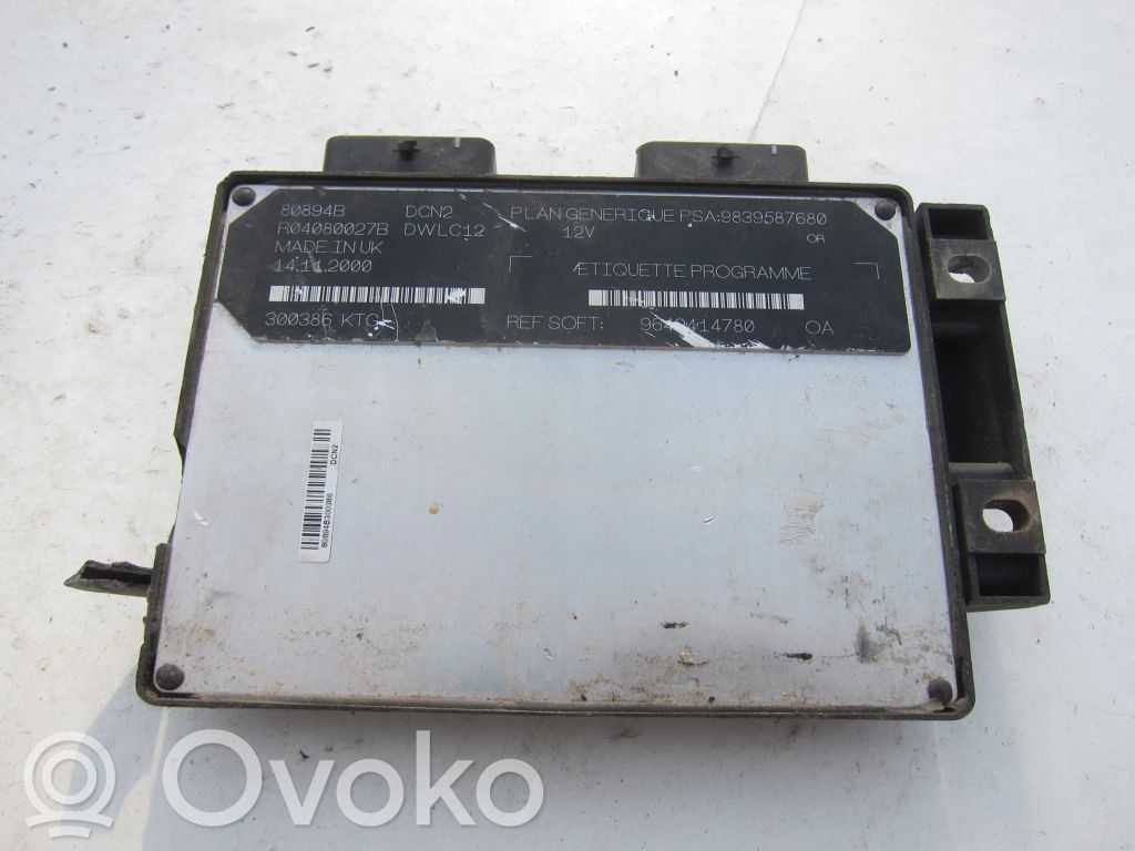 Citroen Berlingo Engine control unit/module 