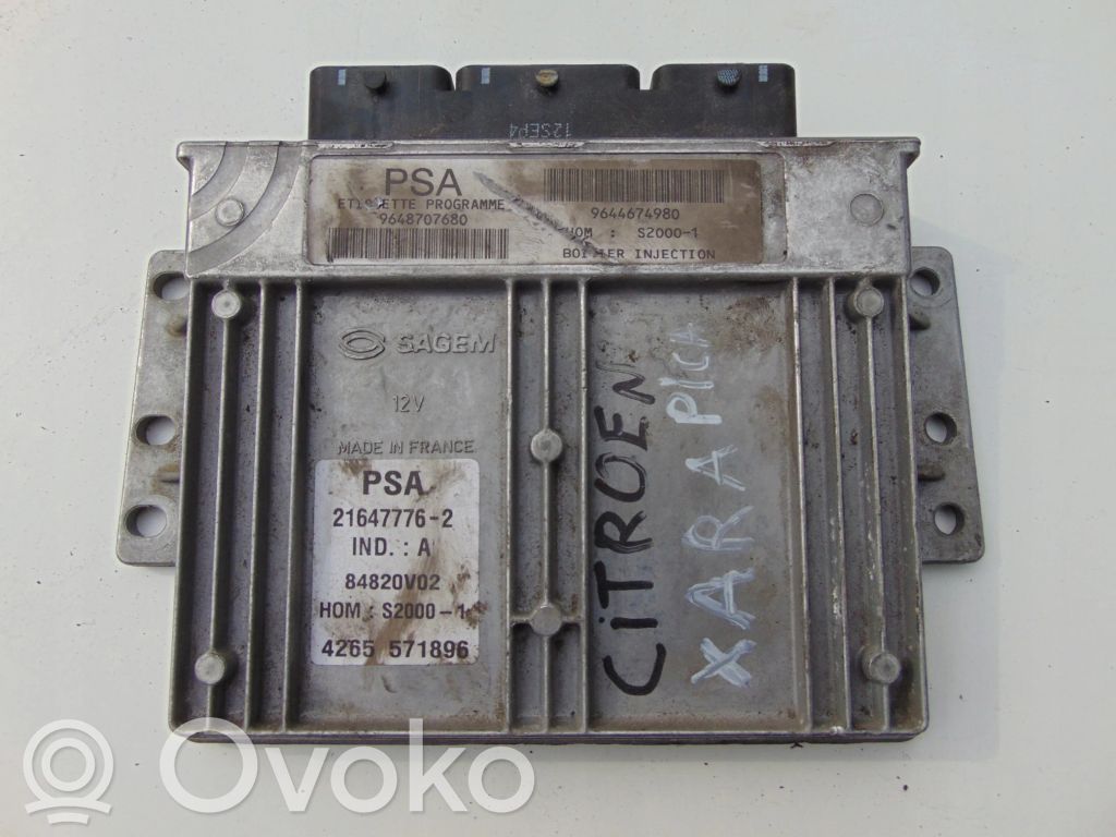 Citroen Xsara Picasso Engine control unit/module 