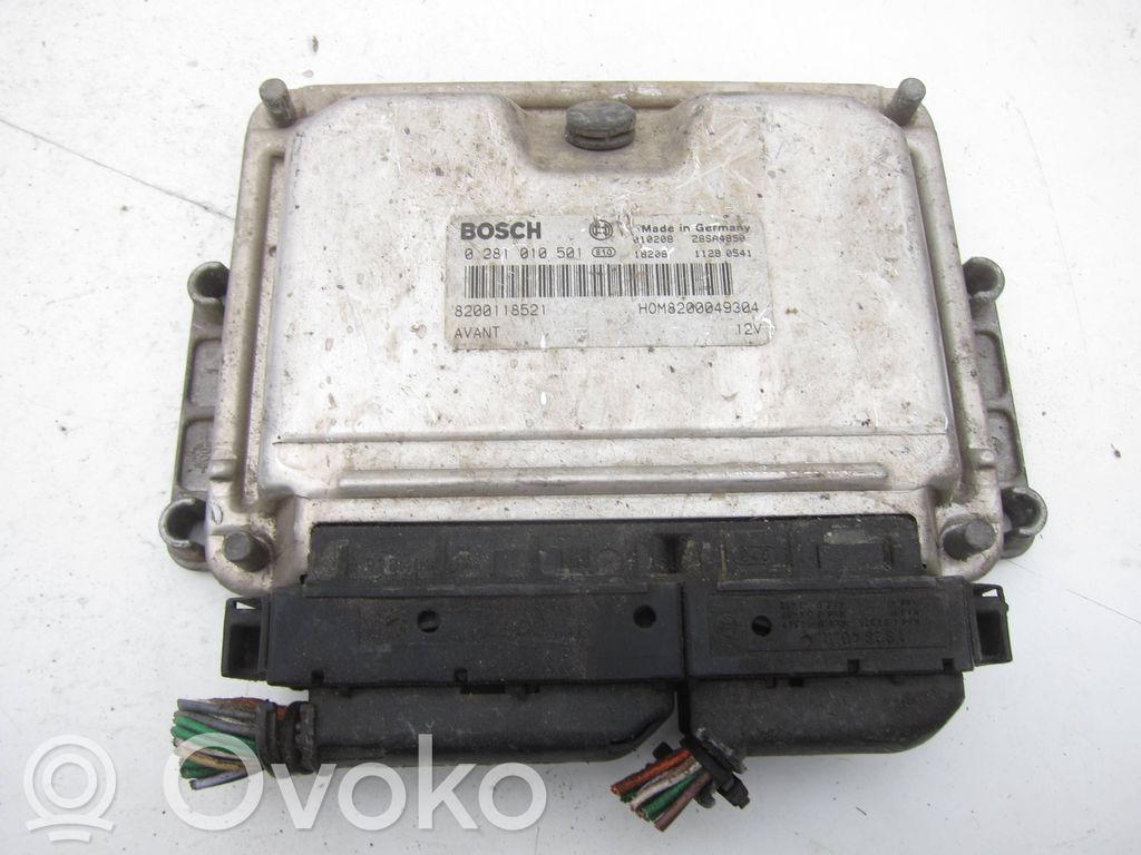 Engine control unit/module   8200118521,0281010501,8200049304,28SA4850,HOM8200049304