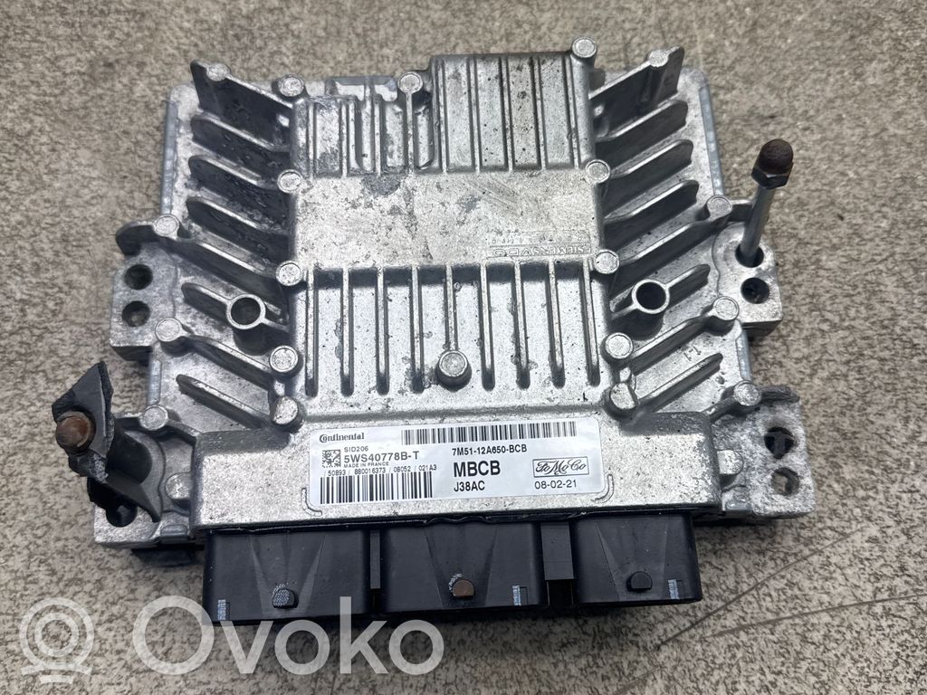 Engine control unit/module   5WS40778BT,7M5112A650BCB