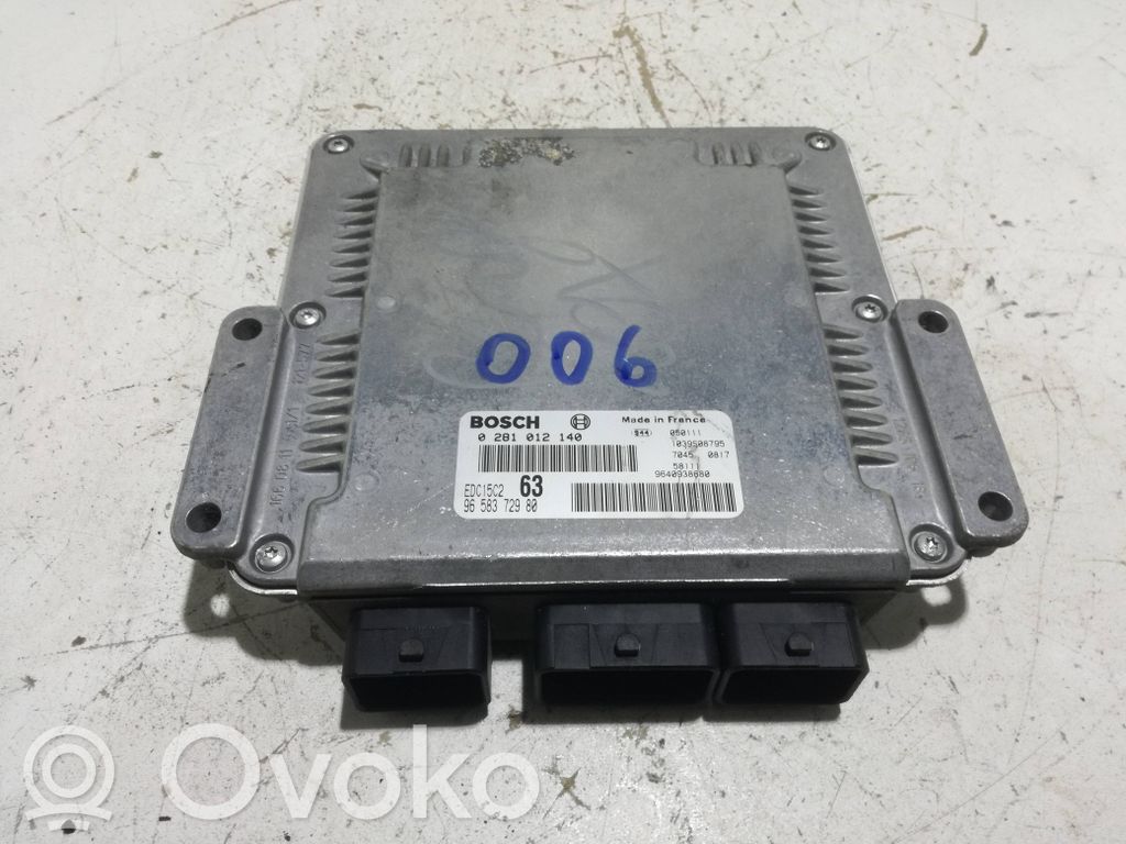 Engine control unit/module   0281012140,9658372980,9640938680