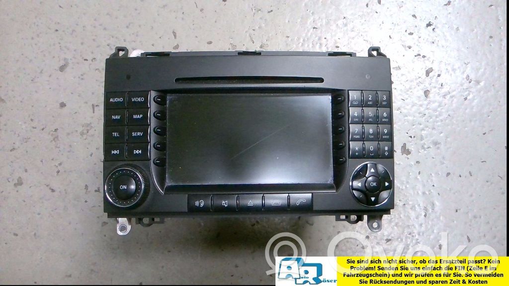820891696180 Mercedes Benz B W245 Unité principale radio / CD / DVD
