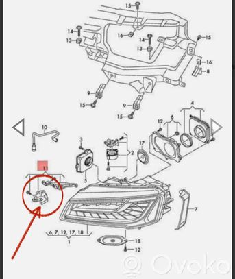 Audi A8 S8 D4 4H Priekinio žibinto detalė 
