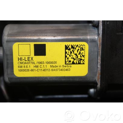 Rear door window regulator with motor   HILEX