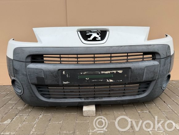 Pare-choc Arrière Central Noir Peugeot Partner 3 - Avec 4 Trous Radars Et Moulure - Repiauto