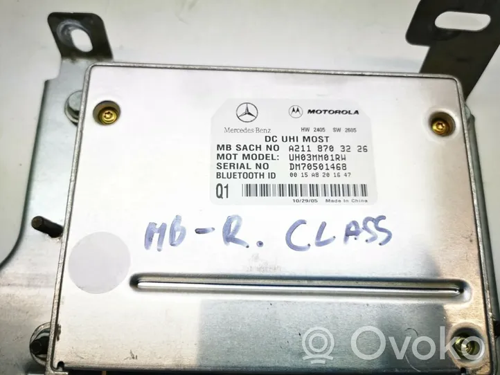 Mercedes-Benz R W251 Module unité de contrôle Bluetooth A2118703226