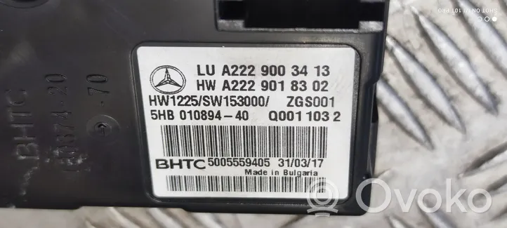 Mercedes-Benz C W205 Centralina del climatizzatore A2229003413