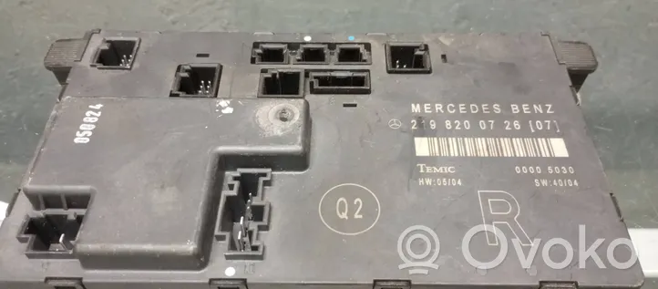 Mercedes-Benz CLS C219 Door control unit/module 2198200726