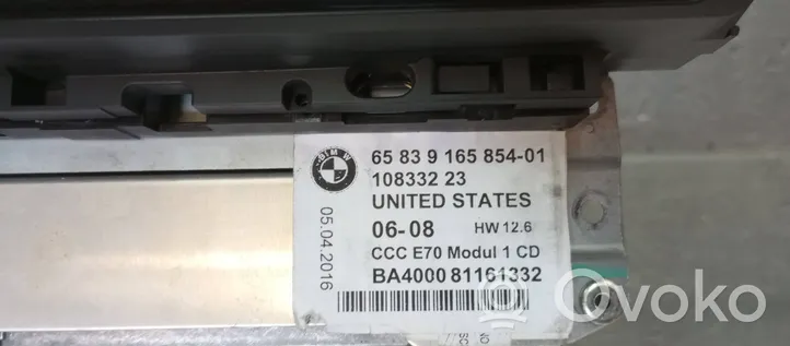 BMW X5 E70 Unità principale autoradio/CD/DVD/GPS 9165854