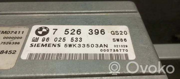 BMW 3 E46 Module de contrôle de boîte de vitesses ECU 7526396