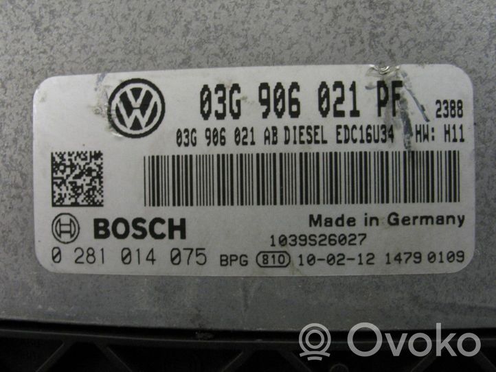 Volkswagen Touran III Unité de commande, module ECU de moteur Array