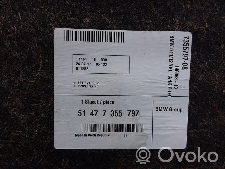 BMW 7 G11 G12 Tapis de sol / moquette de cabine avant 7355797
