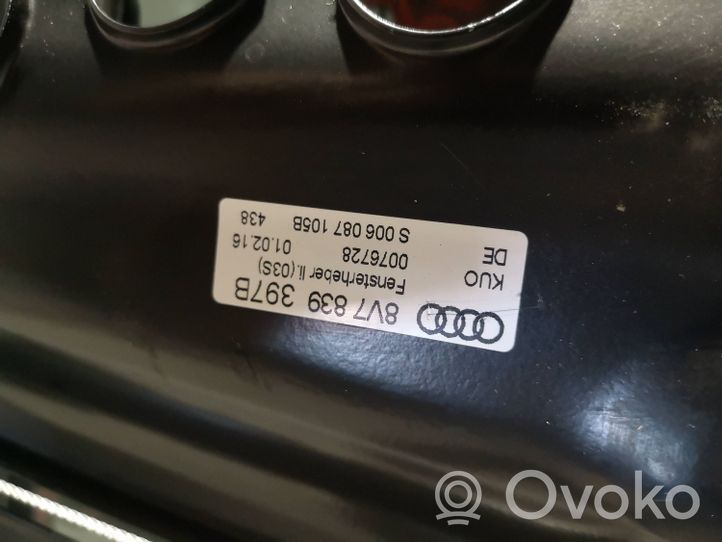 Audi A3 S3 8V Takaoven ikkunan nostin moottorilla 8V7839397B