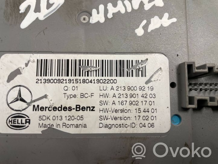 Mercedes-Benz E W213 Modulo comfort/convenienza A2139009219
