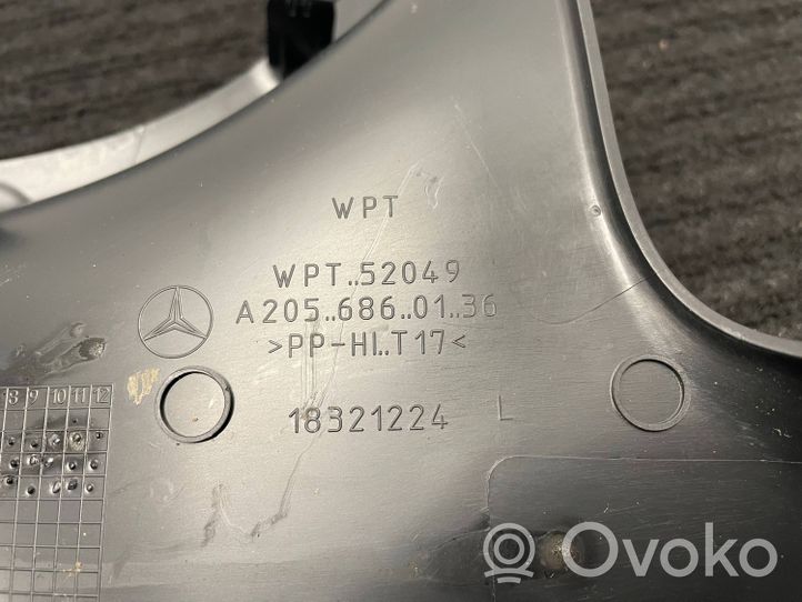 Mercedes-Benz C W205 Copertura del rivestimento del sottoporta posteriore A2056860136