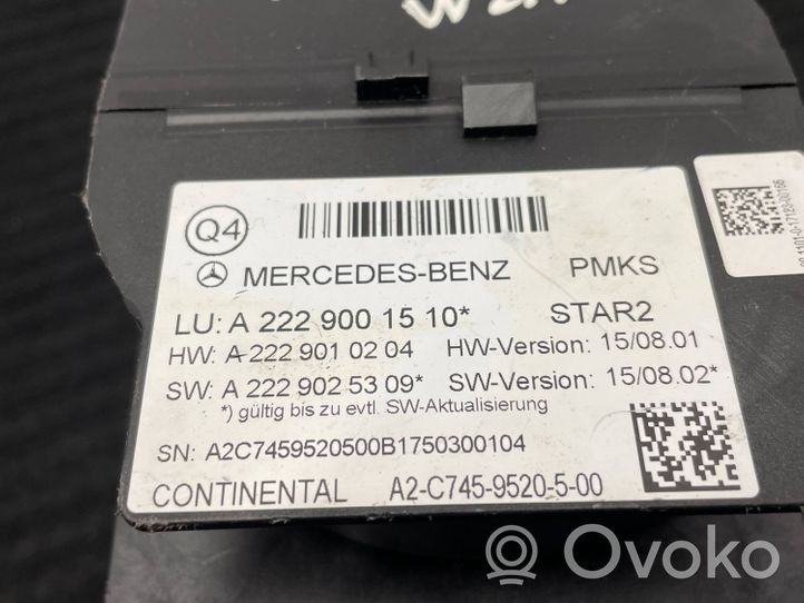 Mercedes-Benz S C217 Wentylator / Dmuchawa fotela A2229001510