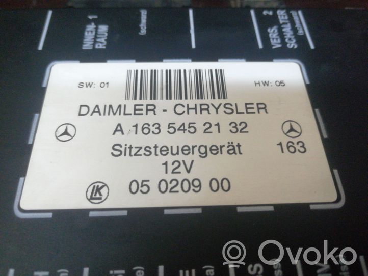 Mercedes-Benz ML W163 Moduł / Sterownik fotela A1635452132
