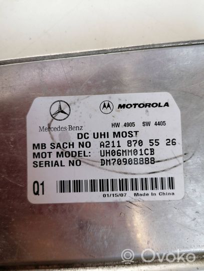 Mercedes-Benz ML W164 Module unité de contrôle Bluetooth A2118705526