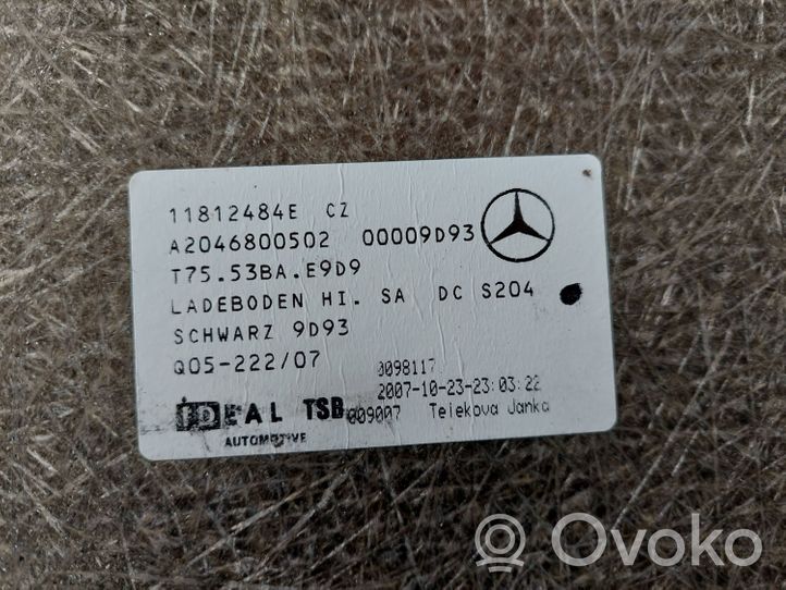 Mercedes-Benz C W204 Tavaratilan kaukalon tekstiilikansi A2046800502