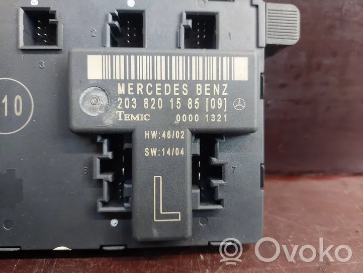 Mercedes-Benz C W203 Door control unit/module 2038201585