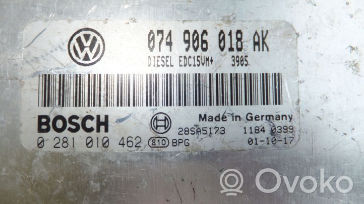 Volkswagen Multivan T4 Sterownik / Moduł ECU 074906018