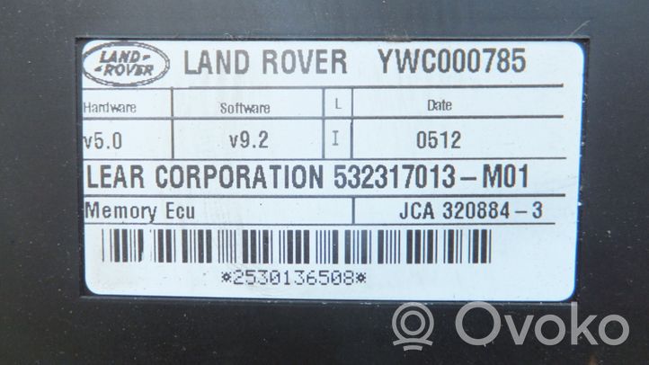 Land Rover Discovery 3 - LR3 Sėdynės valdymo blokas YWC000785